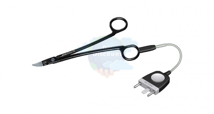 Биполярные ножницы BiClamp 190 C, MF-2, изогнутый 23°, гладкий, длина 190 мм